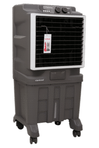 Portable air cooler with wheels